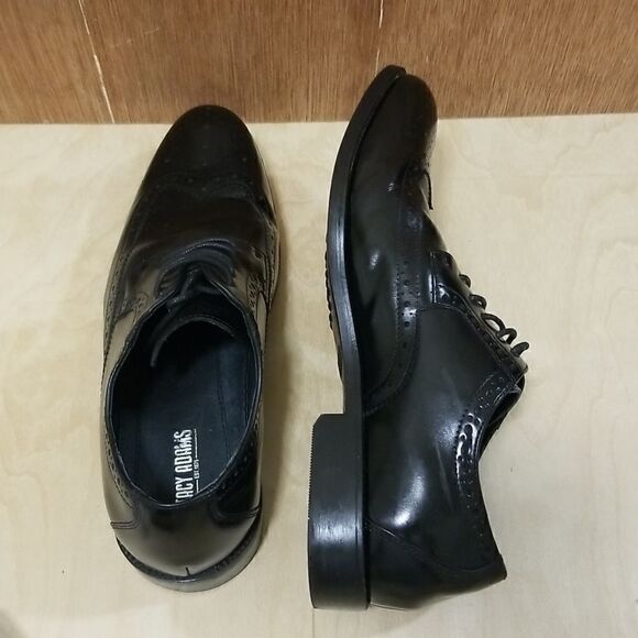 Stacy Adam Wingtip Shoes Sz 10 - Picture 4 of 10